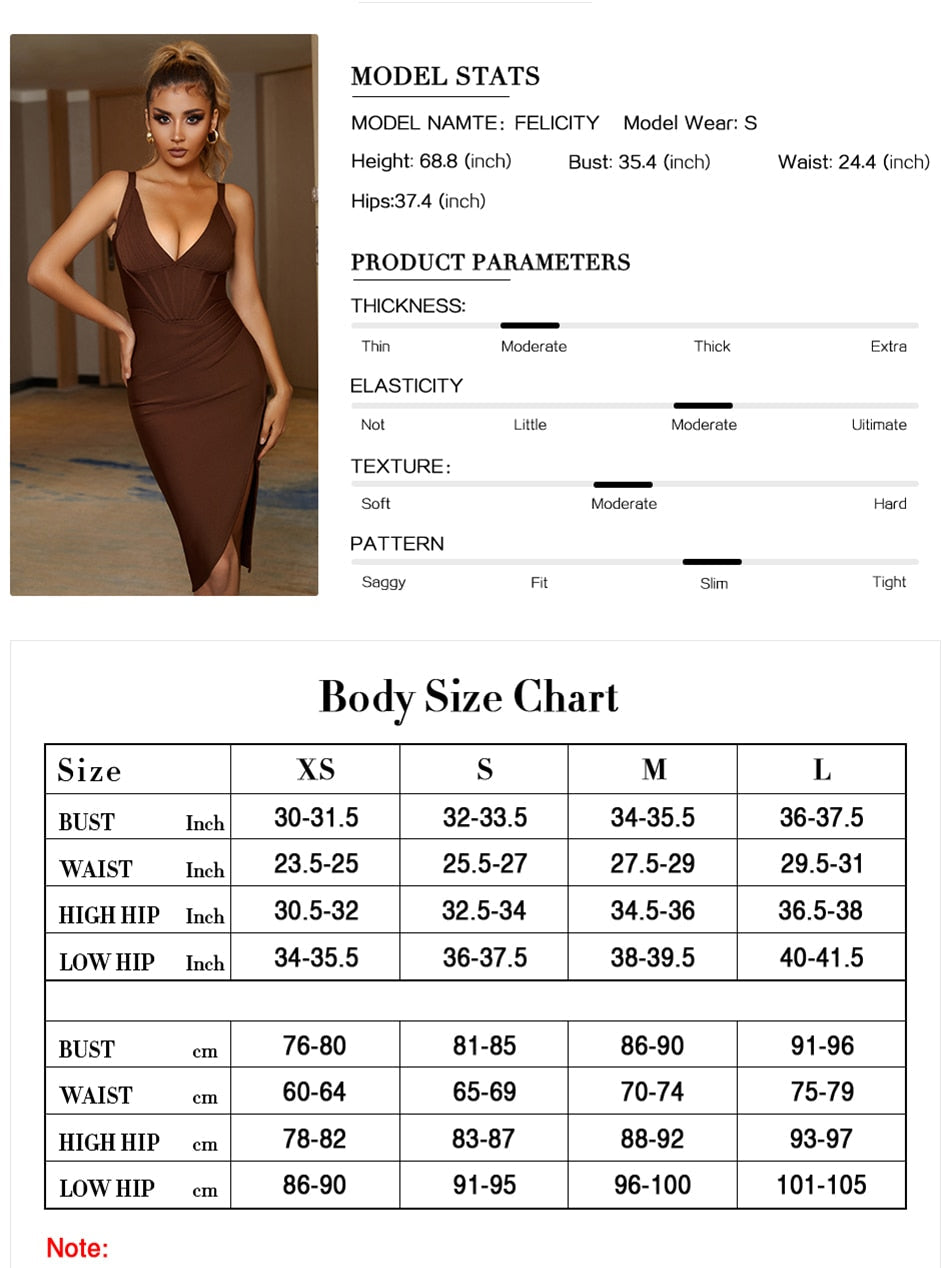  Brown Bandage Dress - Dresses - DYAVOR® 