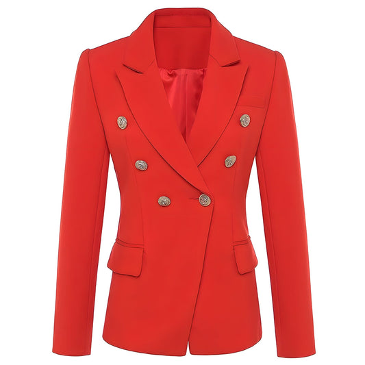  The Priscilla Slim Fit Blazer - Cherry Red -  - DYAVOR® 