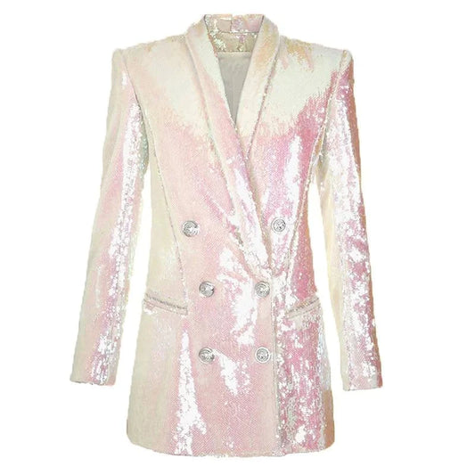  The Pearl Sequin Long Tail Blazer -  - DYAVOR® 
