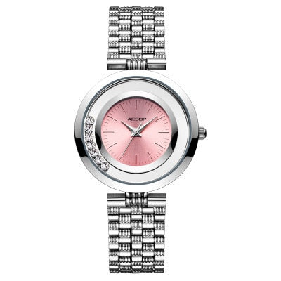 Purple Alloy Fashion Ultra-thin Waterproof Quartz Watch for Ladies