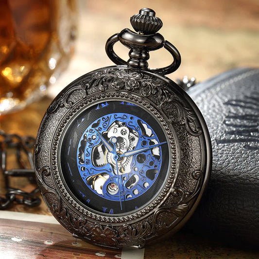  Retro Golden Steel Hollow Exquisite Sculpture Mechanical Pocket FOB Watch - Unisex Style Watches - DYAVOR® 