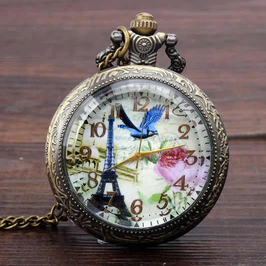  Retro Vintage Bronze Arabic Roman Dial Necklace Pendant Pocket Watch - Unisex Style Watches - DYAVOR® 