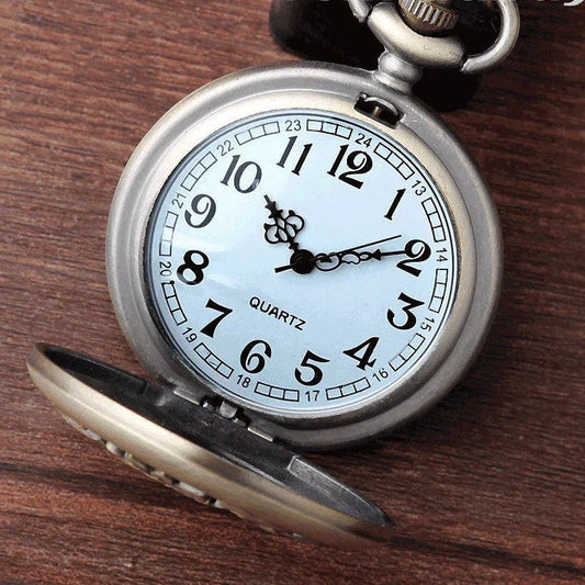  Retro Vintage Unisex Bronze Hollow Flower Pocket Watch with Necklace Chain - Unisex Style Watches - DYAVOR® 