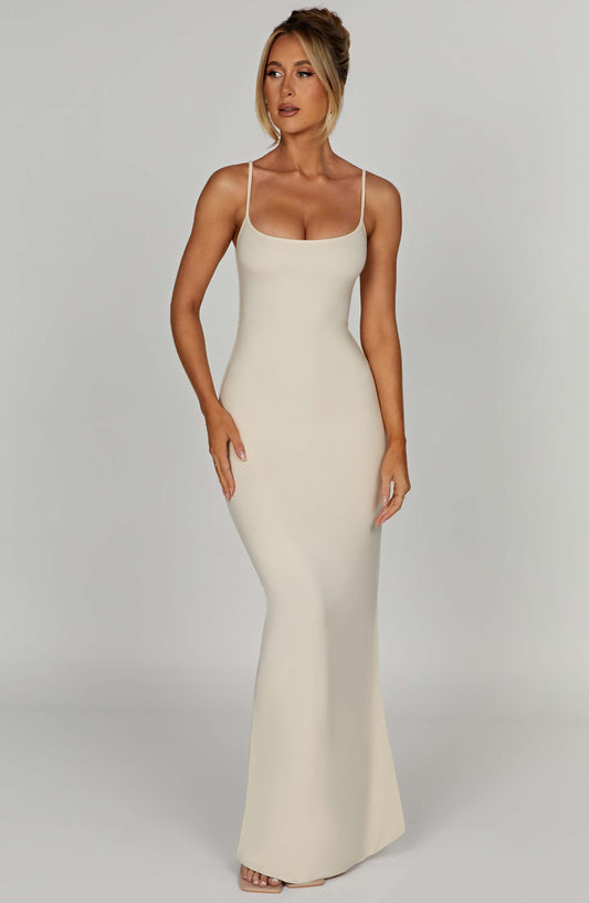  Saskia Maxi Dress - Cream - Dress - DYAVOR® 