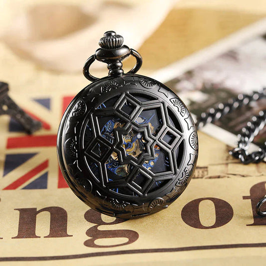  Steampunk Unisex Hollow Skeleton Hand Wind Mechanical Pocket FOB Watch - Unisex Style Watches - DYAVOR® 