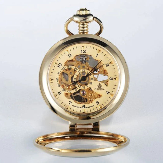  Steampunk Unisex Roman Arabic Numeral Mechanical Pocket FOB Watch - Unisex Style Watches - DYAVOR® 