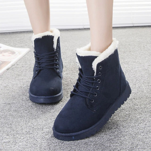 Groovywish Women Orthopedic Fur Waterproof Ankle Boots -  - DYAVOR® 