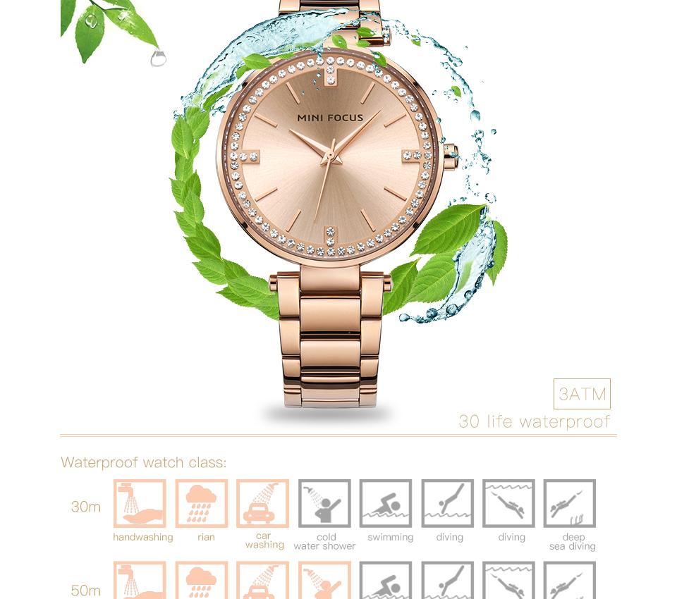 Ultrathin Rhinestone Diamond Quartz Women's Watches with Bracelet