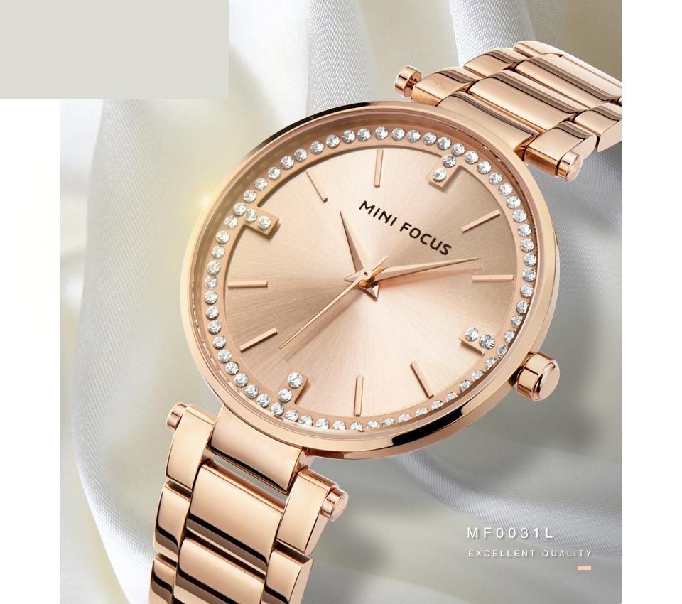 Ultrathin Rhinestone Diamond Quartz Women's Watches with Bracelet