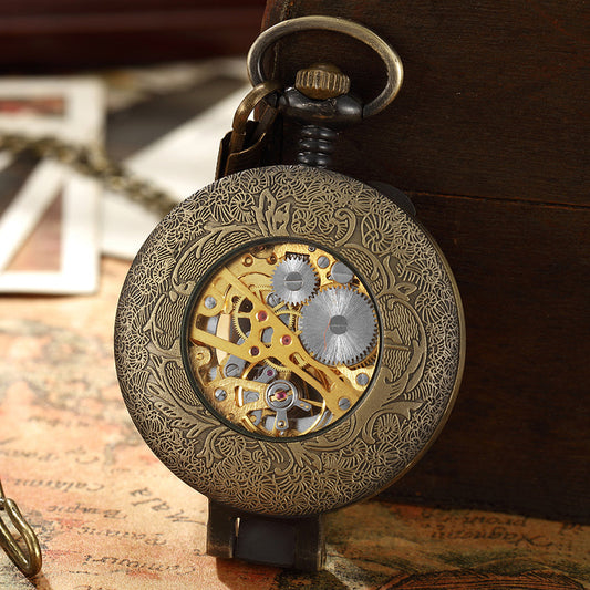  Unisex Antique Copper Fashion Mechanical Hand Wind Pocket Watch - Unisex Style Watches - DYAVOR® 