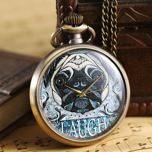  Unisex Antique Dog Painted Unique Steampunk Style Quartz Pocket Watch - Unisex Style Watches - DYAVOR® 