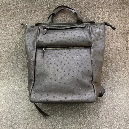  Unisex Casual Fashion Authentic Real Ostrich Skin Travel Large Backpacks - Backpacks - DYAVOR® 