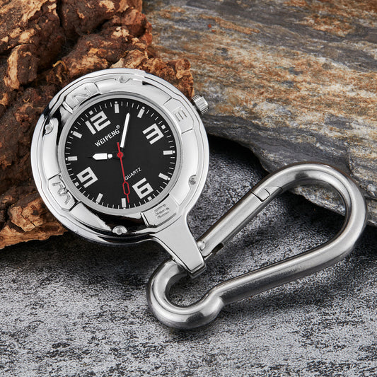  Unisex Hook Clip Quartz Luminous Hands Carabiner Climbers Pocket Watch - Unisex Style Watches - DYAVOR® 