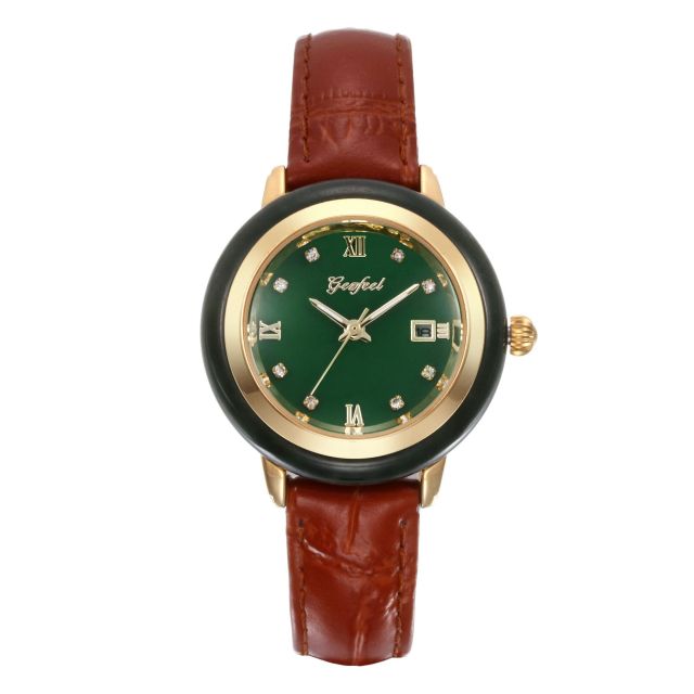  Unisex Jade Dark Green Dial Stainless Steel Quartz Waterproof Watch - Unisex Style Watches - DYAVOR® 