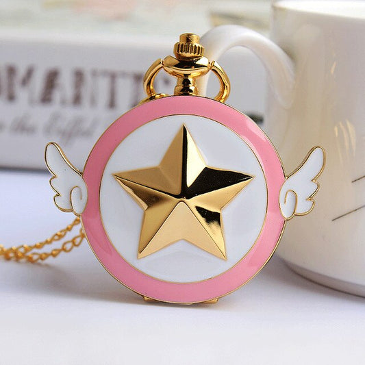  Unisex Lovely Pink Star Wings Sailor Fashion Quartz Pocket FOB Watch - Unisex Style Watches - DYAVOR® 
