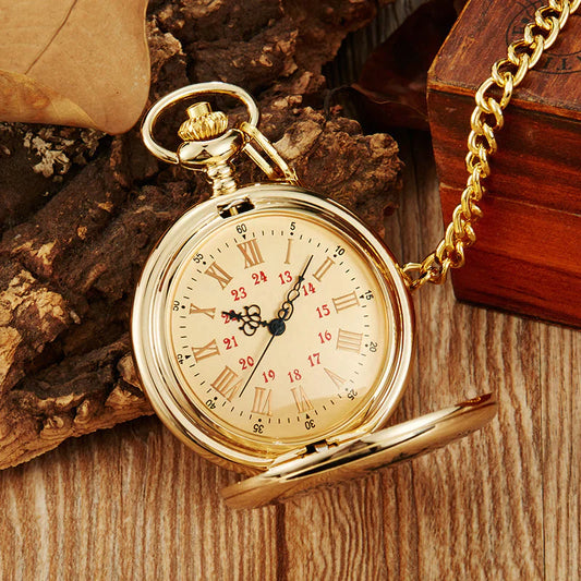  Unisex Quartz Movement I Love You Laser Engraved Pocket Watch - Unisex Style Watches - DYAVOR® 