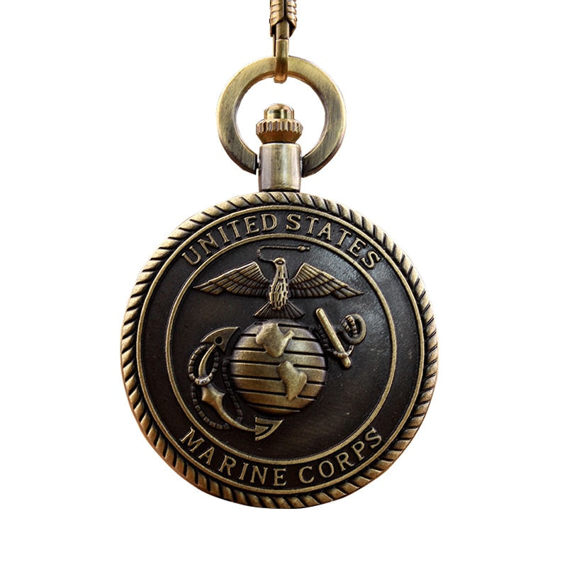  Unisex Retro Antique United States Marine Corps Theme Pocket Watch - Unisex Style Watches - DYAVOR® 