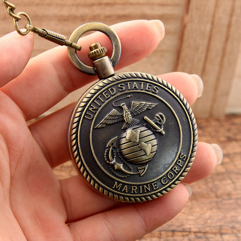  Unisex Retro Antique United States Marine Corps Theme Pocket Watch - Unisex Style Watches - DYAVOR® 