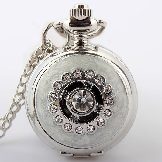  Unisex Retro Crystal Necklace Pendant Chain Quartz Pocket Watch - Unisex Style Watches - DYAVOR® 