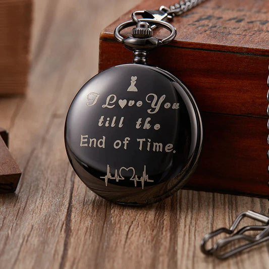  Unisex Retro Vintage I Love You Till The End Of Time Quartz Pocket Watch - Unisex Style Watches - DYAVOR® 