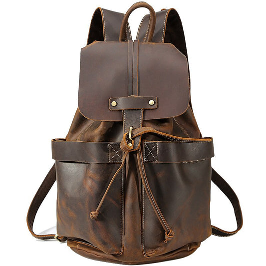  Unisex Vintage Classic Multifunction Full Grain Genuine Leather Backpacks - Backpacks - DYAVOR® 