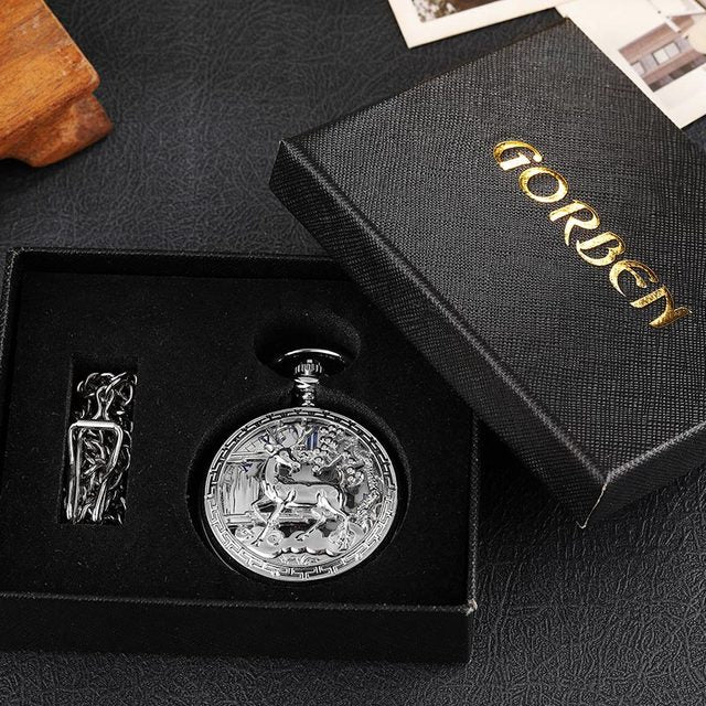  Unisex Vintage Double Side Steampunk Hollow Deer Pattern Fob Pocket Watch - Unisex Style Watches - DYAVOR® 