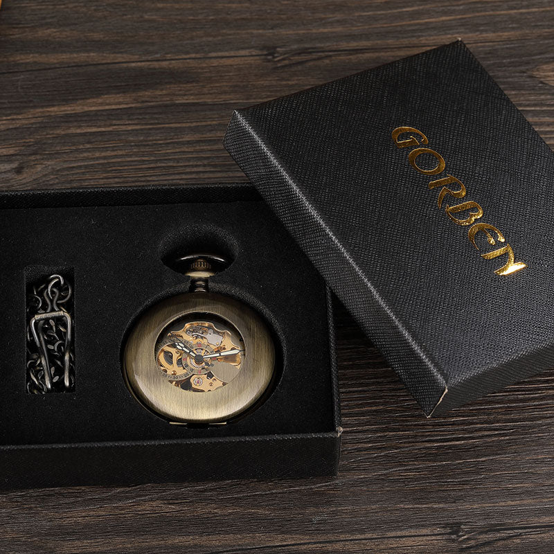  Unisex Vintage Skeleton Hand Wind Mechanical Pocket Pendant Chain Watch - Unisex Style Watches - DYAVOR® 
