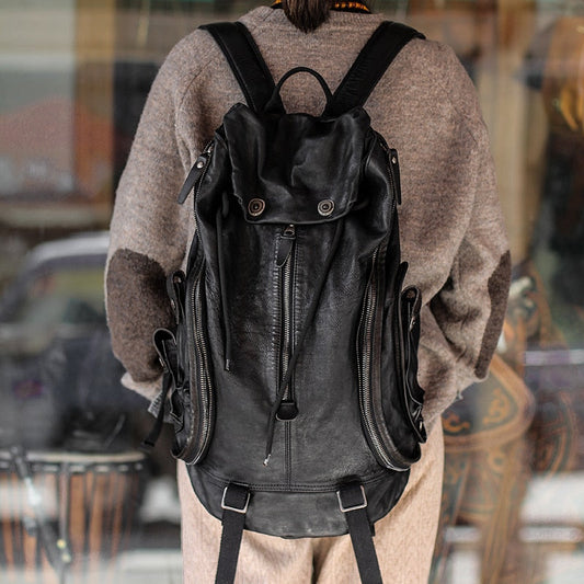  Unisex Vintage Soft Genuine Leather Cowhide Computer Backpacks - Backpacks - DYAVOR® 