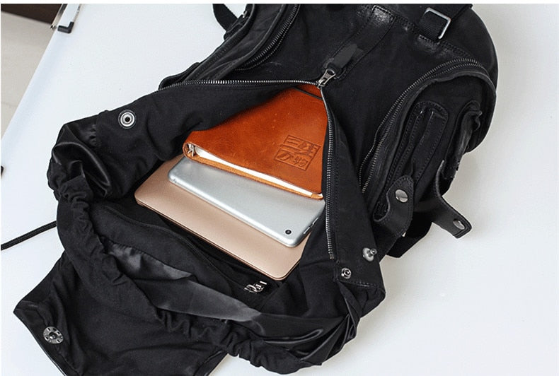  Unisex Vintage Soft Genuine Leather Cowhide Computer Backpacks - Backpacks - DYAVOR® 