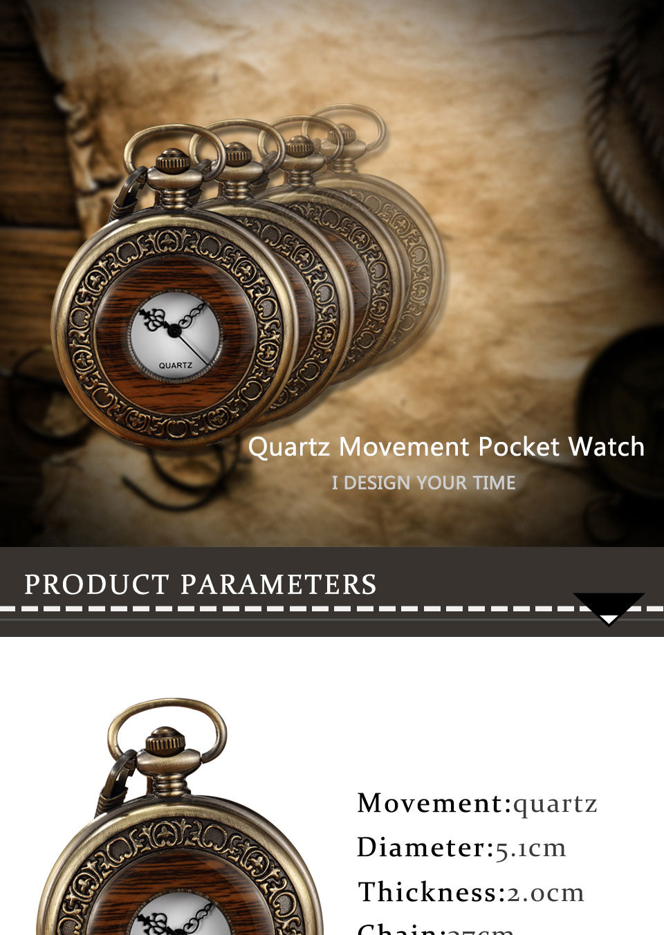  Unisex Vintage Steampunk Style Arabic Numeral Dial Fob Watches - Unisex Style Watches - DYAVOR® 