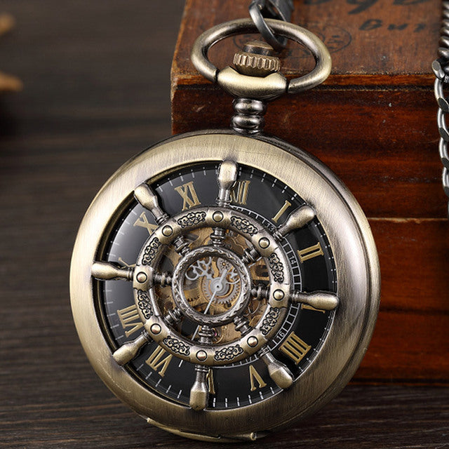  Unisex Vintage Unisex Wheel Double Sided Hollow Mechanical Steampunk Watch - Unisex Style Watches - DYAVOR® 