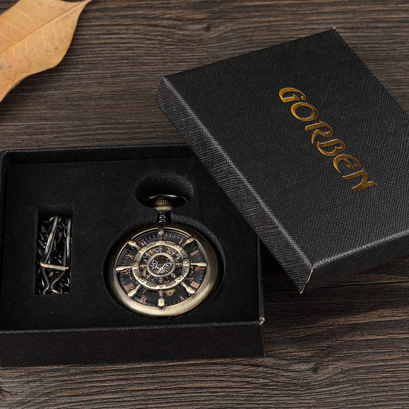  Unisex Vintage Unisex Wheel Double Sided Hollow Mechanical Steampunk Watch - Unisex Style Watches - DYAVOR® 