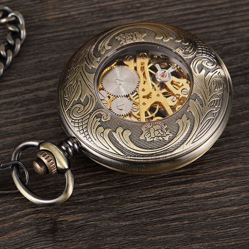  Unisex Vintage Unisex Wheel Double Sided Hollow Mechanical Steampunk Watch - Unisex Style Watches - DYAVOR® 