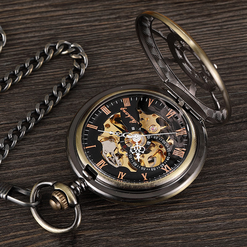  Unisex Vintage Unisex Wheel Double Sided Hollow Mechanical Steampunk Watch - Unisex Style Watches - DYAVOR® 