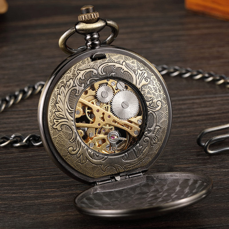  Unisex Vintage Unisex Wheel Double Sided Hollow Mechanical Steampunk Watch - Unisex Style Watches - DYAVOR® 