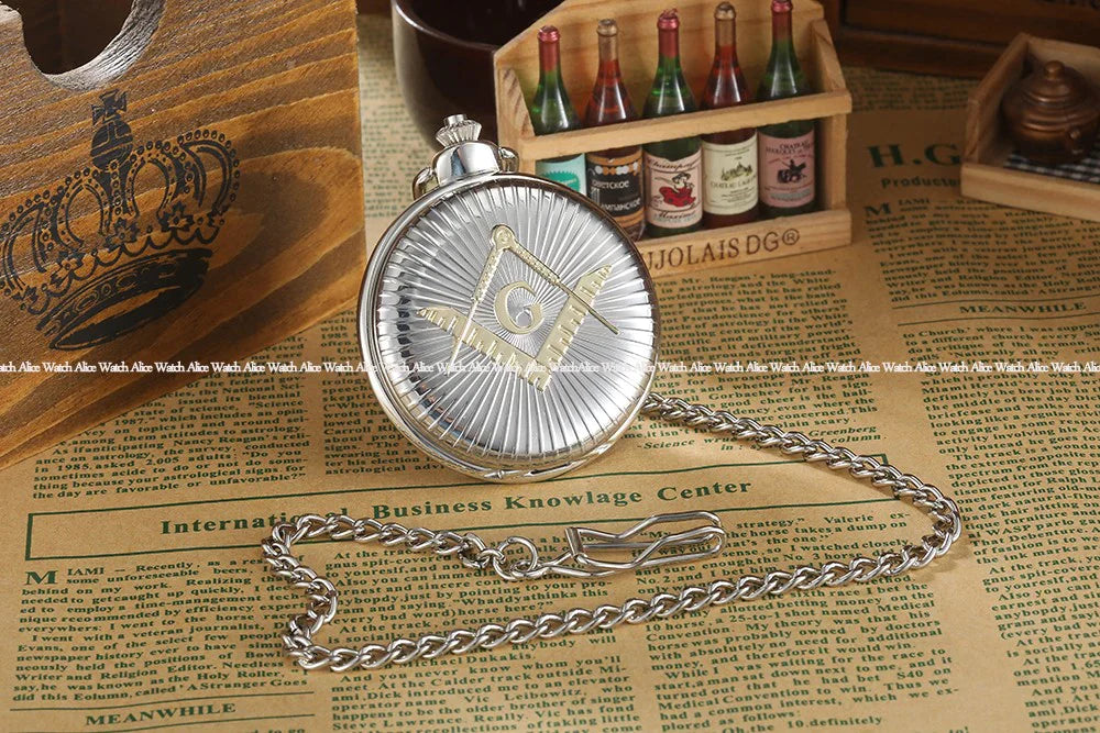  Unisex Vintage Big Dial Free Mason Unidirectional Quartz Pocket Fob Watch - Unisex Style Watches - DYAVOR® 