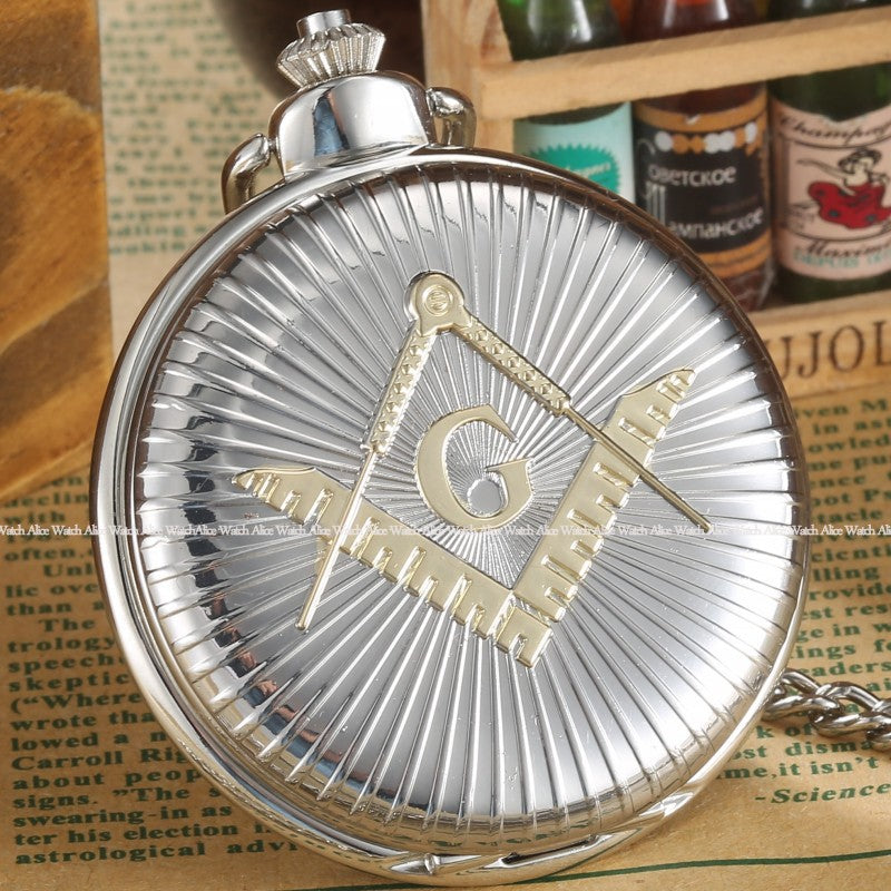  Unisex Vintage Big Dial Free Mason Unidirectional Quartz Pocket Fob Watch - Unisex Style Watches - DYAVOR® 