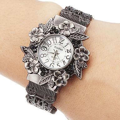  Vintage Flowers Full Steel Round Bracelet Model Quartz Watch for Women - Watches for Women - DYAVOR® 