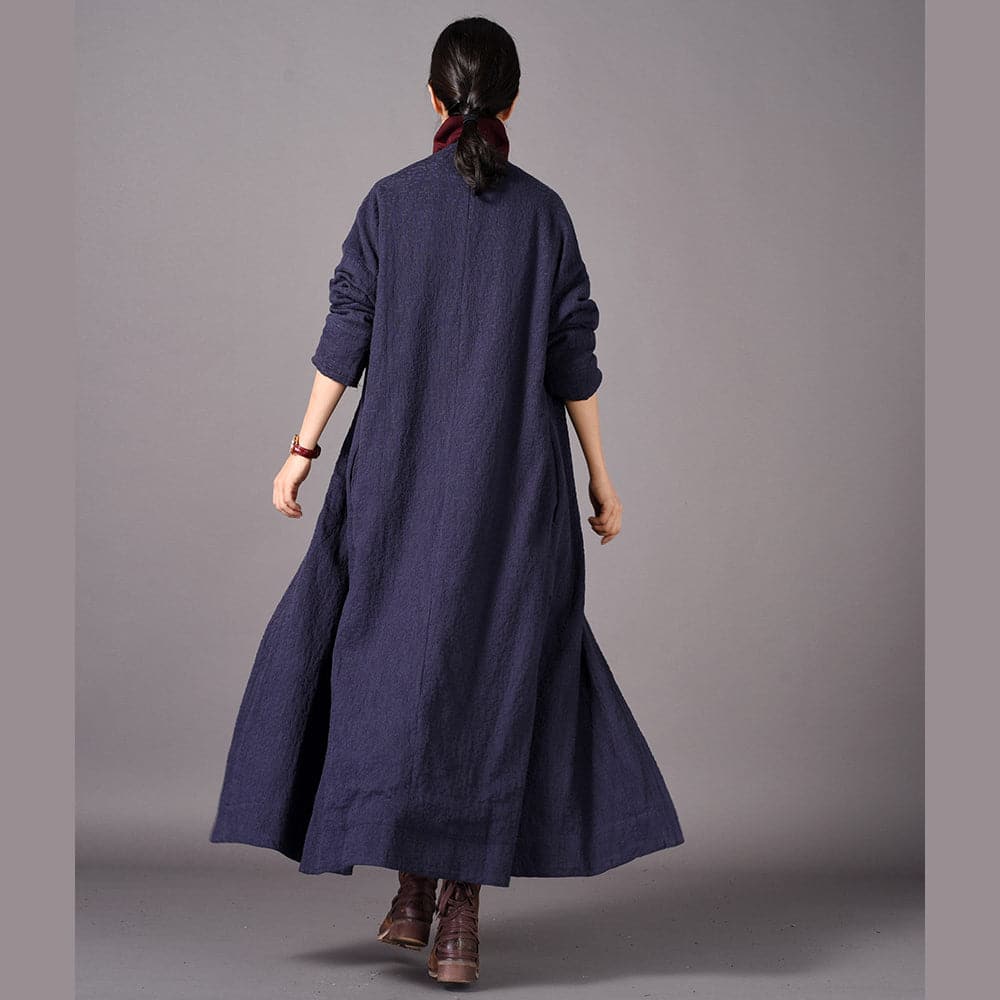  vintage red coats plus size embroidery baggy trench coat vintage side open coats -  - DYAVOR® 