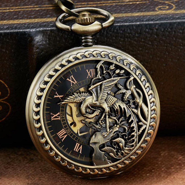  Vintage Unisex Lucky Birds Hollow Pendant Necklace Chain Pocket Watch - Unisex Style Watches - DYAVOR® 