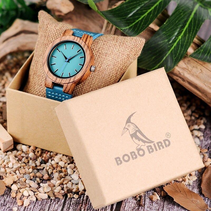 Women Bamboo Wood Analog Quartz Japanese Wristwatches