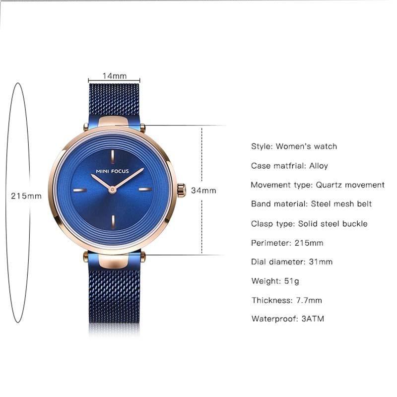 Women Luxury Rose Gold Ultra-Thin Simple Dress Quartz Watches