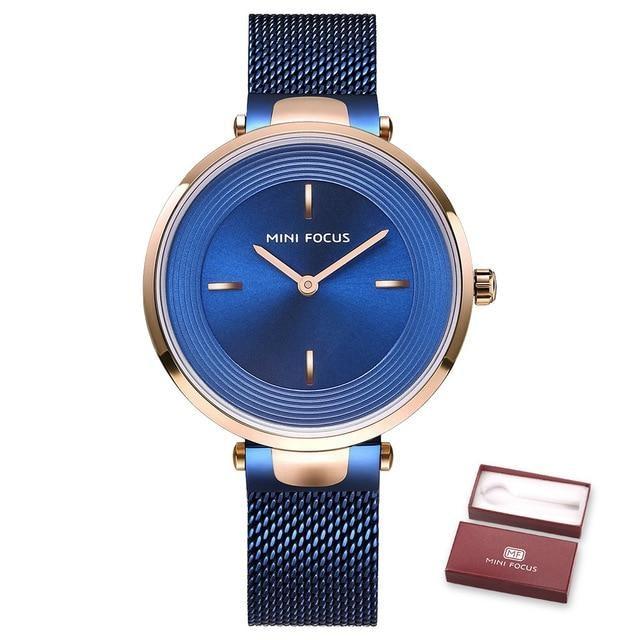 Women Luxury Rose Gold Ultra-Thin Simple Dress Quartz Watches