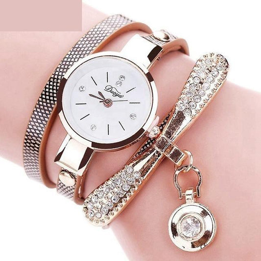  Women's Bracelet Fashion Gold Color Watch with Crystal Rhinestone - Watches for Women - DYAVOR® 
