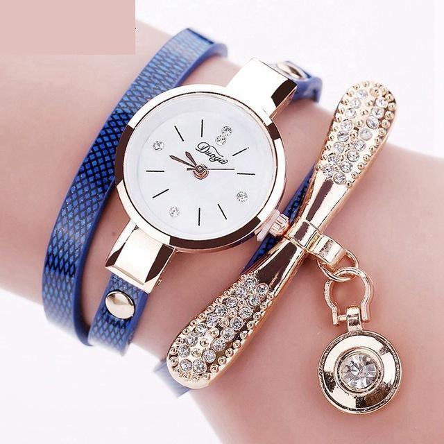  Women's Bracelet Fashion Gold Color Watch with Crystal Rhinestone - Watches for Women - DYAVOR® 