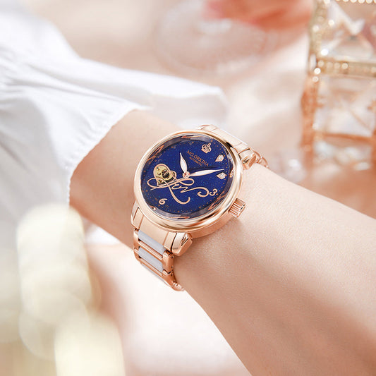  Women's Casual Hollow Steel Strap Luminous Hands Bracelet Wristwatches - Watches for Women - DYAVOR® 