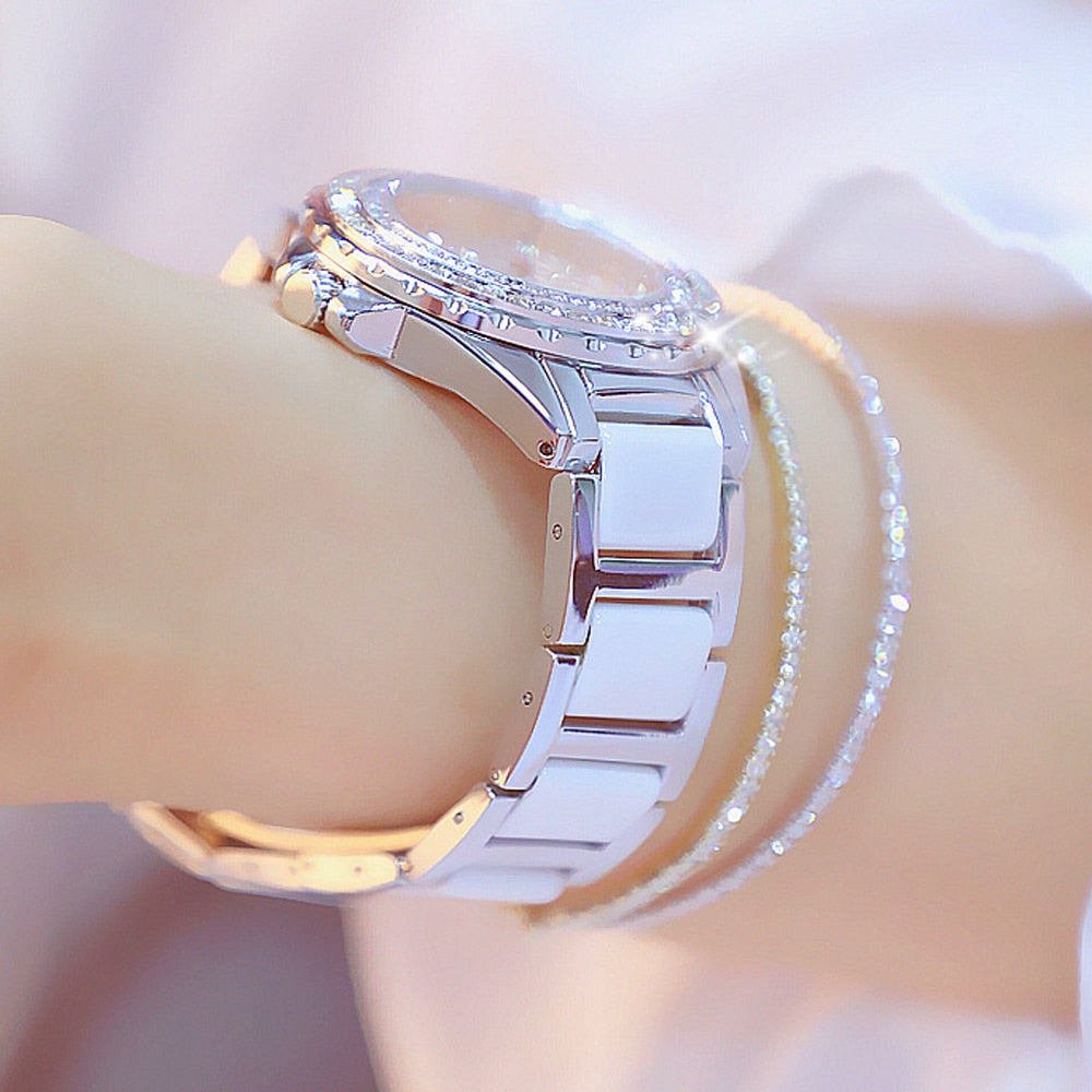  Women's Elegant Quartz Analog Ceramic Stainless Steel Water Resistant Watch - Watches for Women - DYAVOR® 