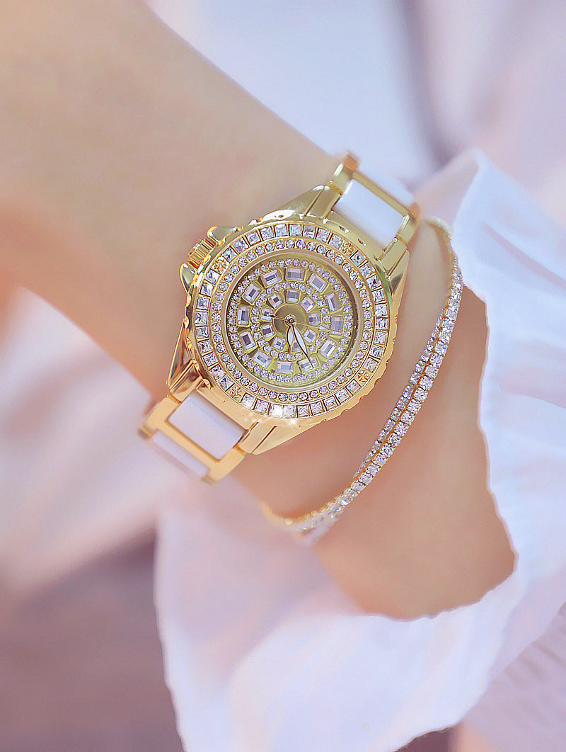  Women's Elegant Quartz Analog Ceramic Stainless Steel Water Resistant Watch - Watches for Women - DYAVOR® 