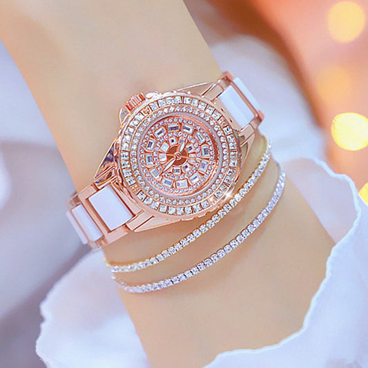  Women's Elegant Quartz Analog Ceramic Stainless Steel Water Resistant Watch - Watches for Women - DYAVOR® 