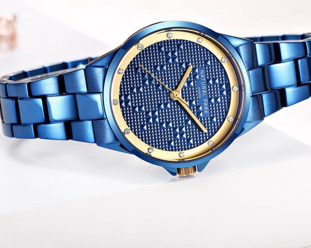  Women's Fashion Quartz Movement Rhinestone Decor Stainless Steel Watch - Watches for Women - DYAVOR® 
